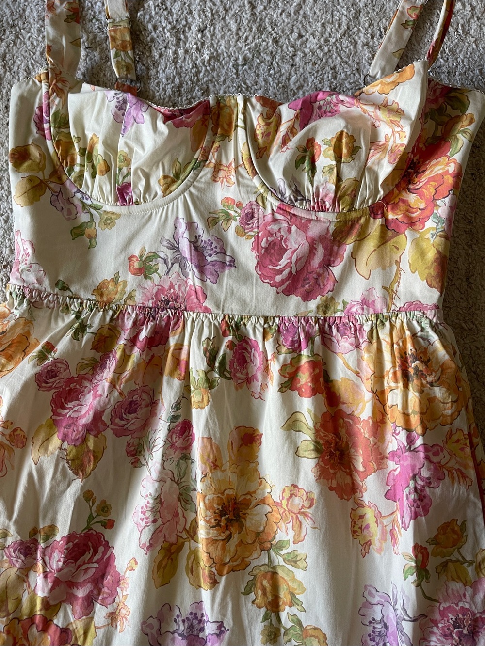 HOUSE OF CB Elia Floral Stretch Cotton Blend Corset Sundress - Picture 6 of 11